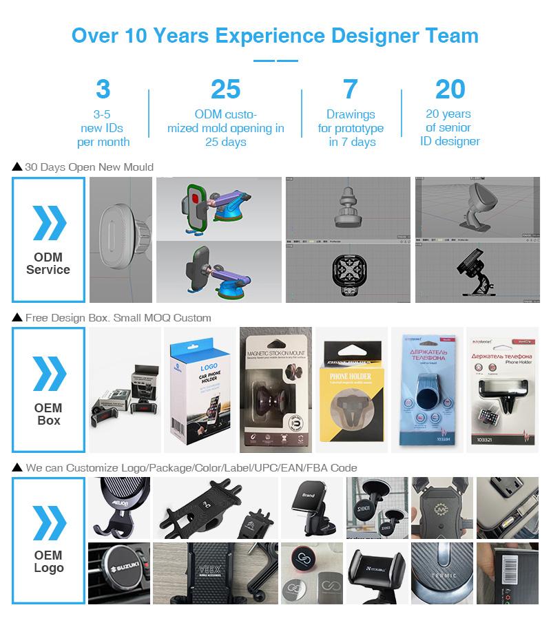 360 Degree Rotating Stable Glass Vacuum Suction Vacuum Battery Mobile Desk Stand Car Magnetic Phone Holder