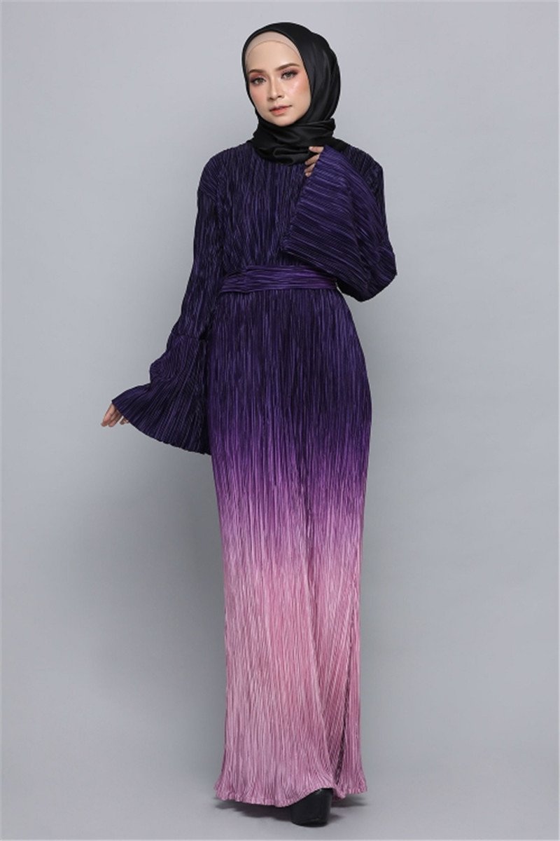Ombre Pleated Robe Dress Mean Dress Yiwu Manufacturers Wholesale Mushilin Dress