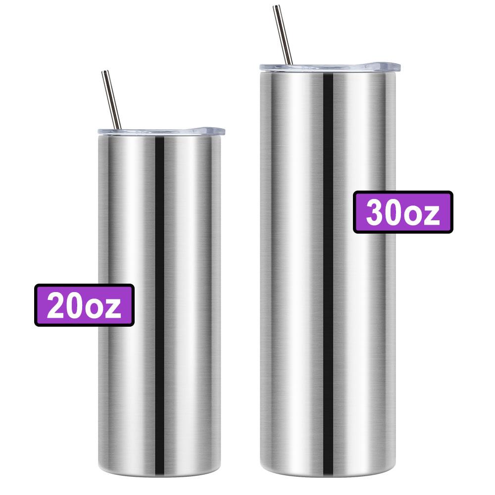 Wholesale Custom Logo 20 Oz Double Wall Stainless Steel Travel Mug Insulated Straight Thin Tumbler Cup Bulk