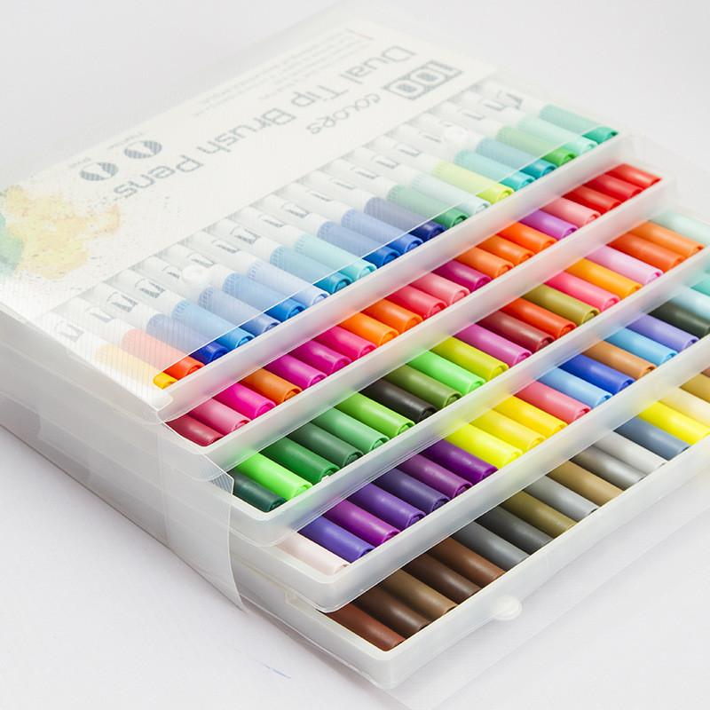 120 Color Soft Bullet Tip Watercolor Marker With Double Tip