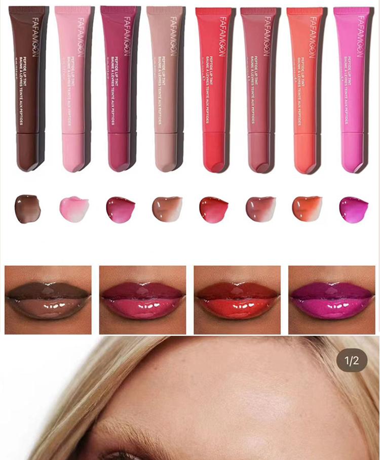 Wholesale Peptide Lip Gloss Water Sensitive Lip Glaze Full Gloss Lip Gloss