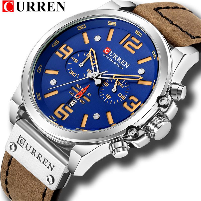 Relogio Men's Watch Top Brand Men's Sports Watch Leather Quartz Watch Erkek Saat Curren 8314