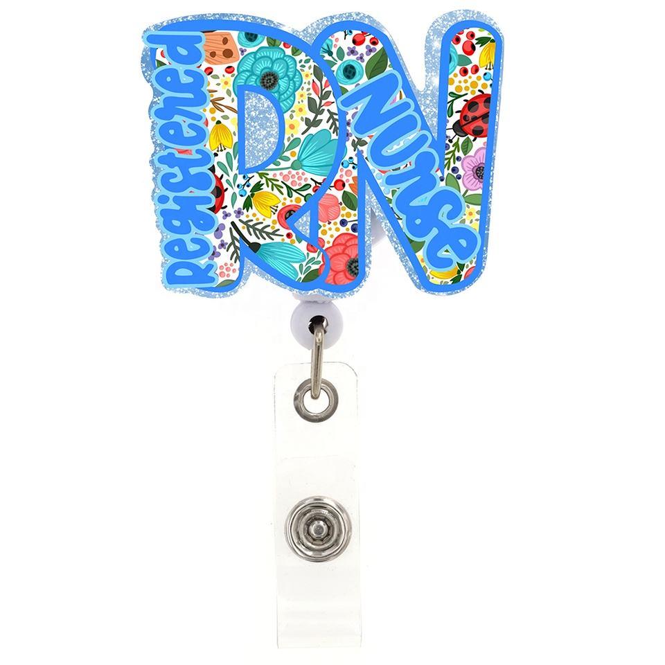 ABO Custom Wholesale Nurse RN Badge Scroll Scrub Life CNA Badge Scroll Nurse Accessories Badge Rack