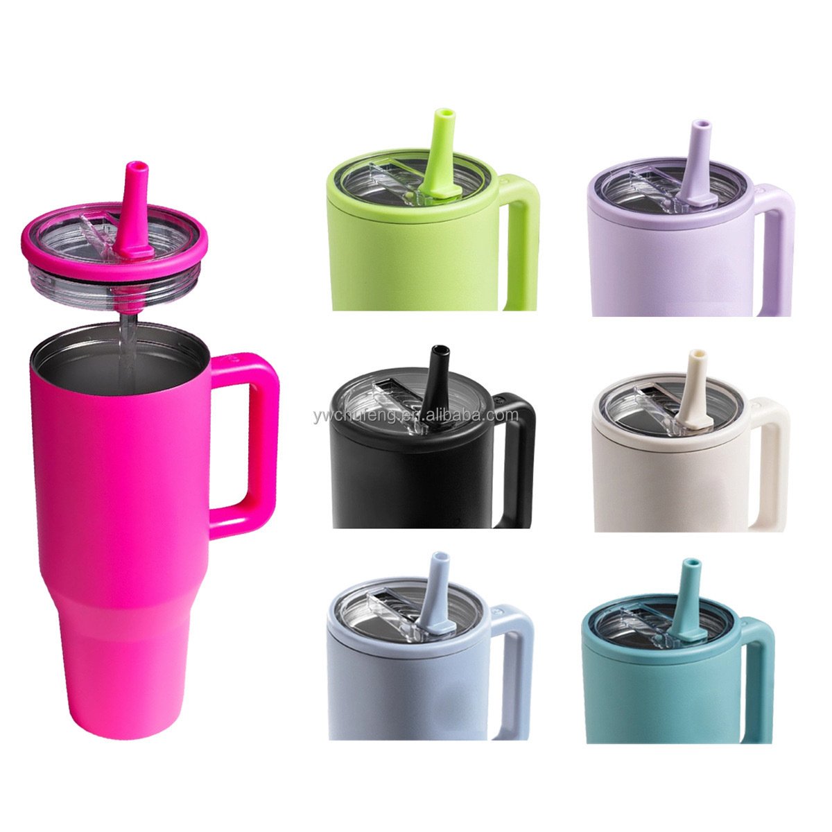 Chufeng 2024 New 40 Oz Anti-leakage Roller Bottle Insulated Vacuum 40 Oz Travel Mug With Handle