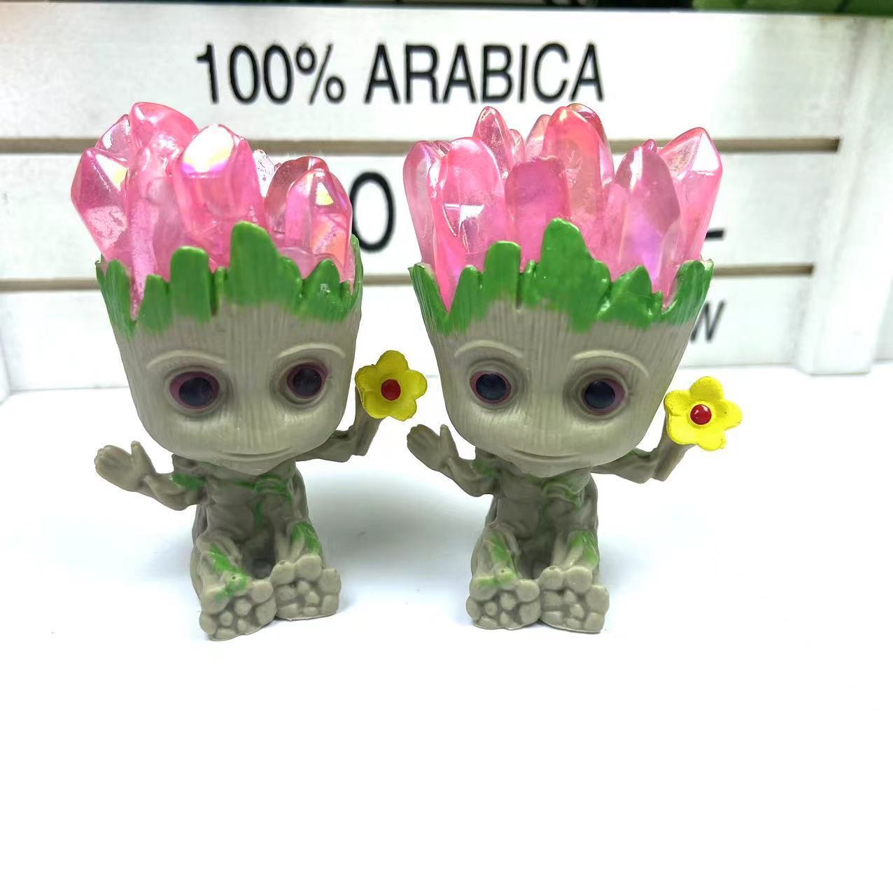 Hot Sale Natural Crystal Chip Crafts Groot Halo Crystal Crafts Home Decoration Gifts