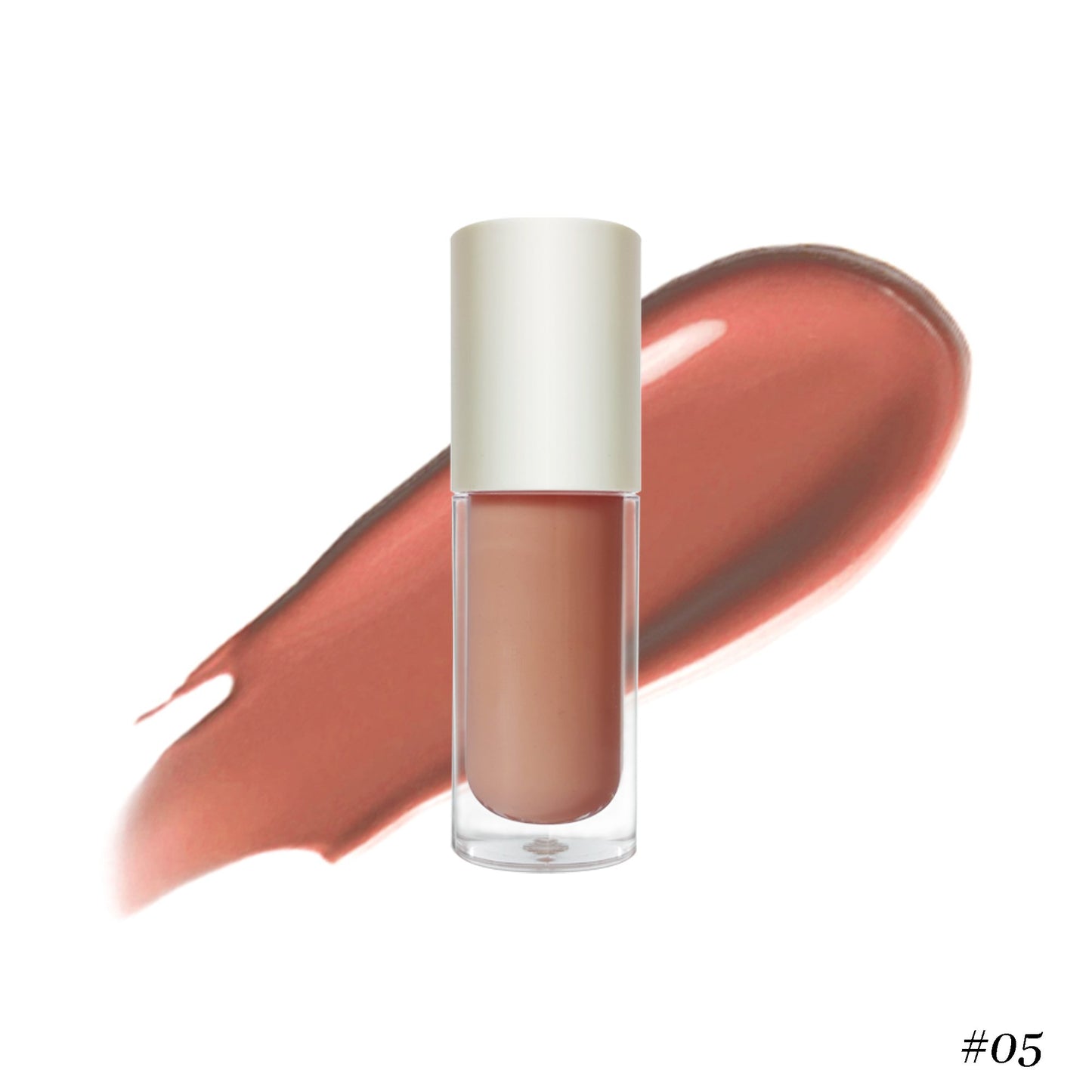 Wholesale Vegan Cosmetics Pink Transparent Nude Lip Gloss Supplier Custom Trademark Sequins Lip Gloss Private Label Lip Gloss