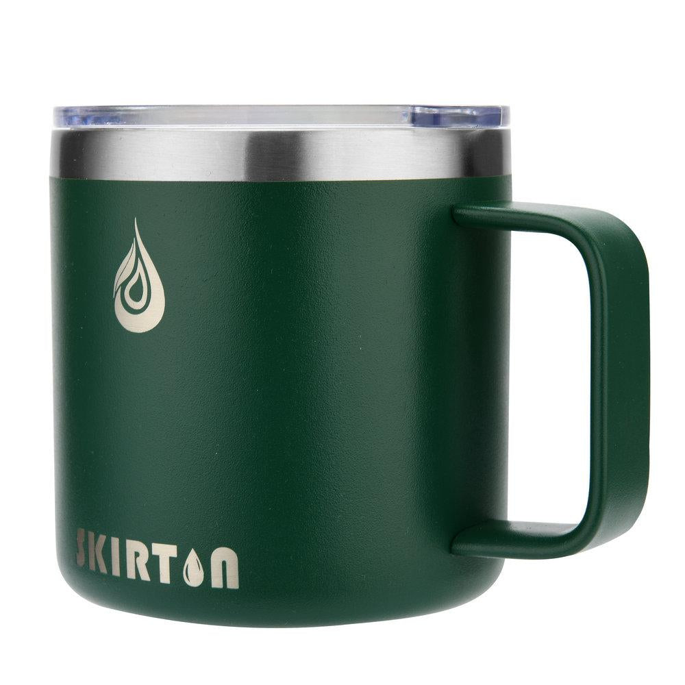 Custom Logo Camping Travel Double Wall 12 Oz 14 Oz Stainless Steel Cup Insulated Coffee Cup With Handle