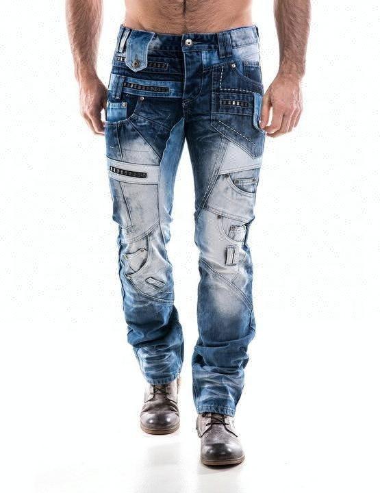 Royal Wolf Denim Manufacturer 2017 European Italian Style Jeans Men Slim Rock Gothic Denim Jeans