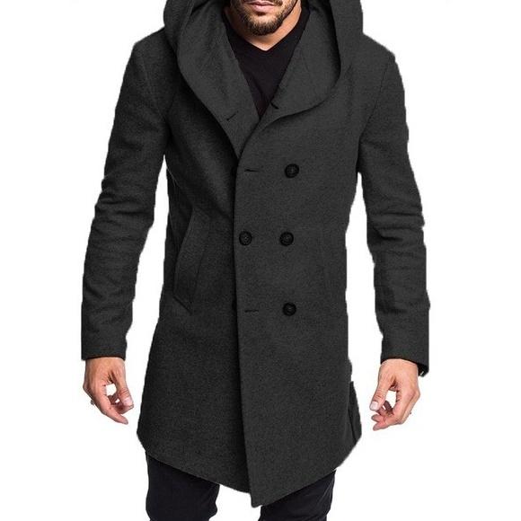 European And American Hot Selling Winter Fashion Loose Hooded Casual Wool Men's Jacket