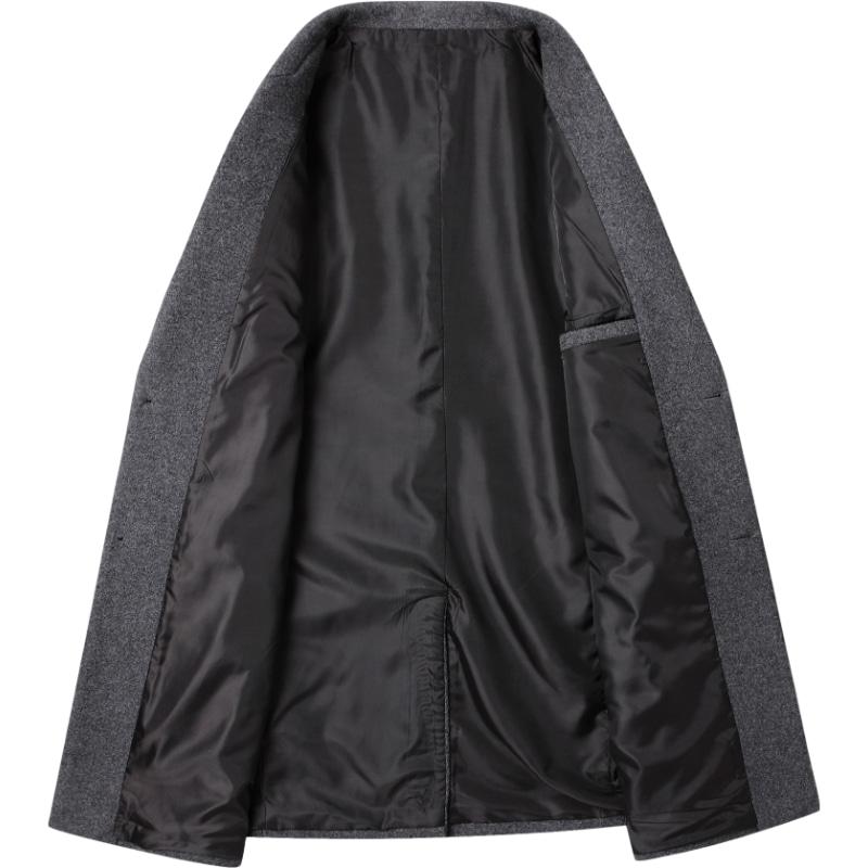 Factory Wholesale 2024 Men's Wool Trench Coat Slim Coat Warm Winter Long Men's Trench Coat
