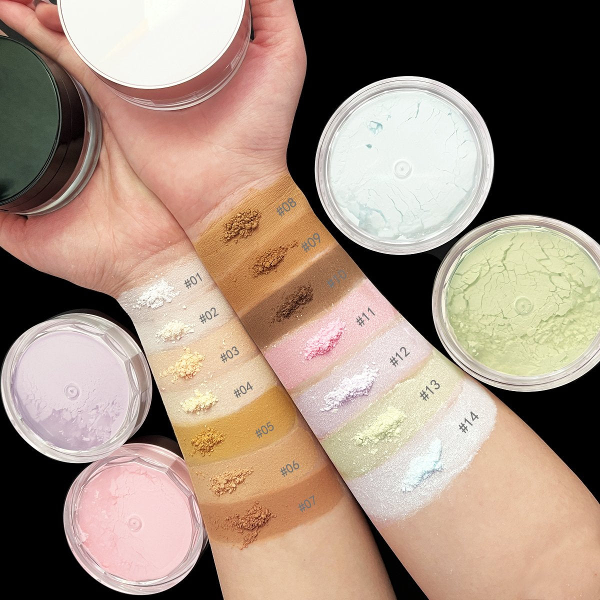Non-Talcum Powder Non-Hydroxyl Flour Private Label Vegetarian Waterproof Cosmetic Loose Setting Powder