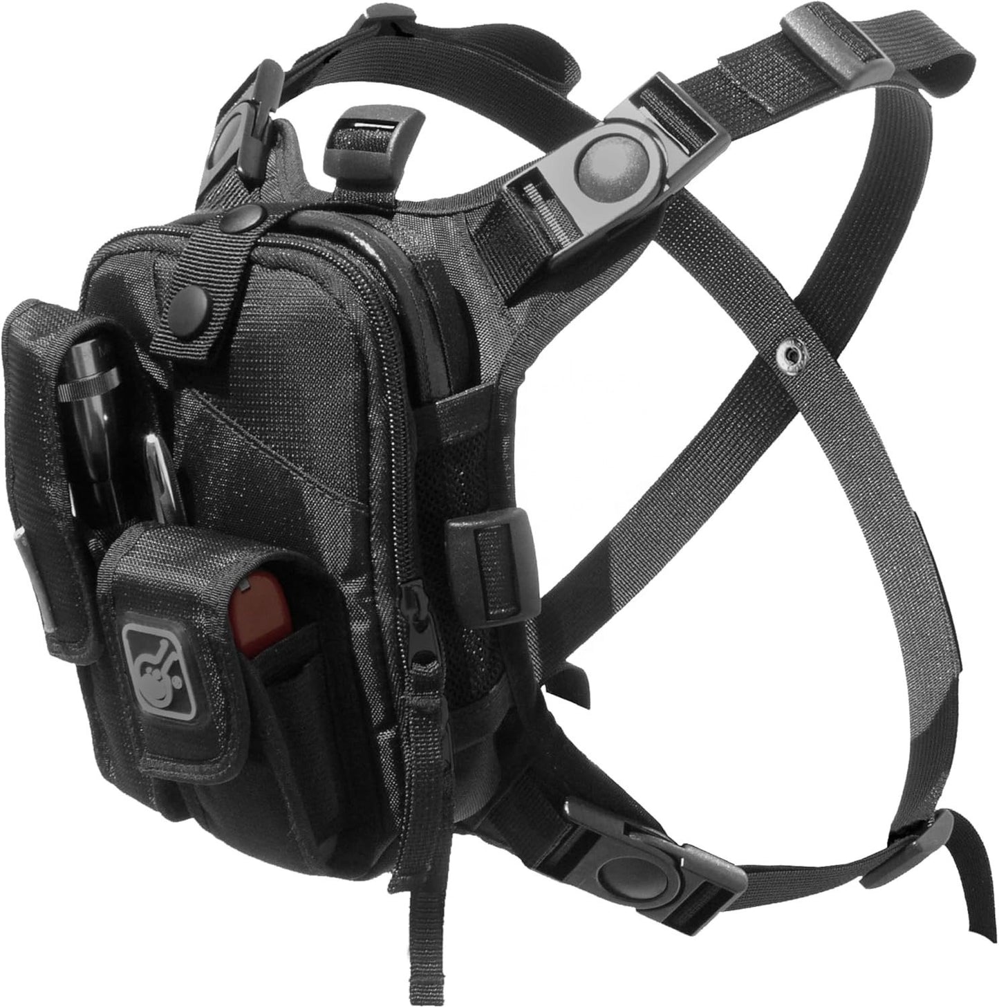 Custom Waterproof Tool Shoulder Bag Vest Backpack Travel Multi-configuration Men's Tactical Chest Bag