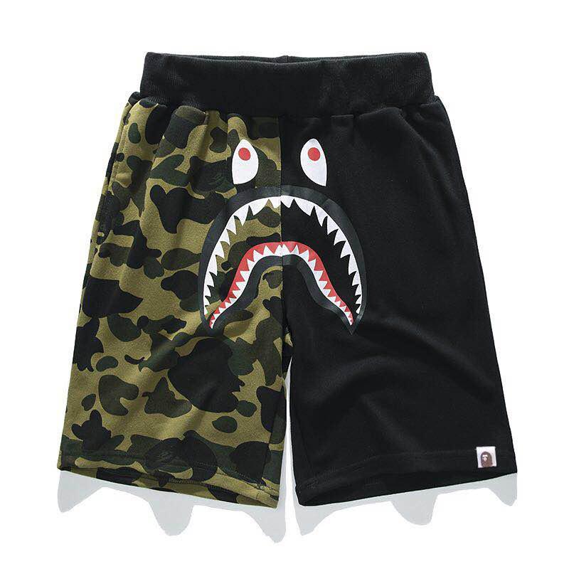 Nanteng Custom Wholesale High Quality Summer Cotton Terry Sweatshirt Cartoon Pattern Color Match Men's Shorts Pants