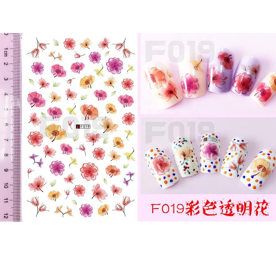 New Nail Art Stickers & Decals Packaging Flower Design And Fashion Custom 2d/3d Nail Art Stickers