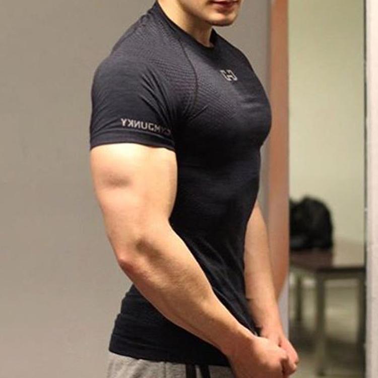 Wholesale Crew Neck Breathable Sports T-shirt Quick Dry Custom T-shirt Gym Men's T-shirt