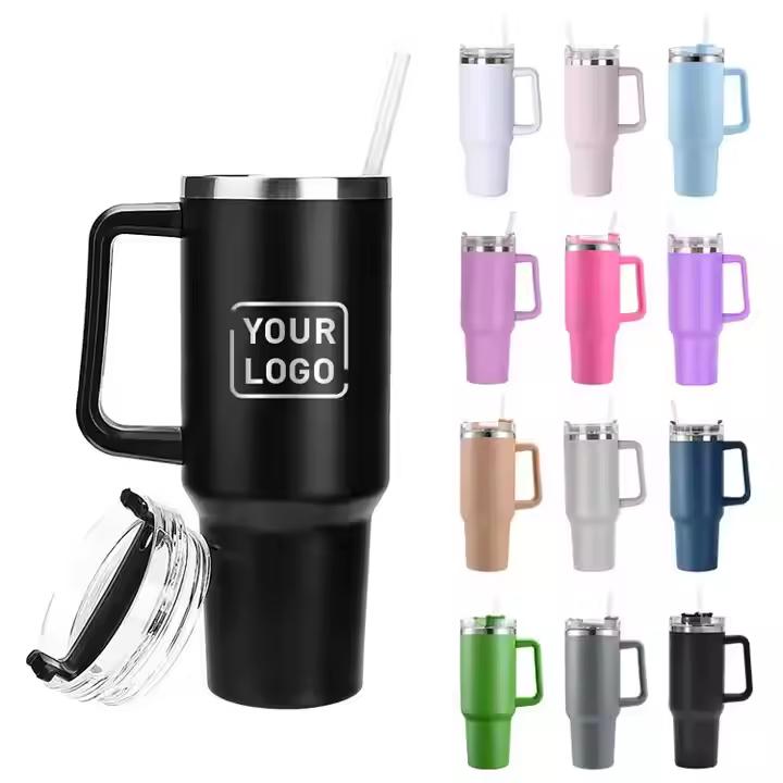 Office Mug Water Bottle Beautiful 40 Oz Wagon Outdoor Custom Coffee Tumbler Coffee Cup With Lid Handle 40 Oz