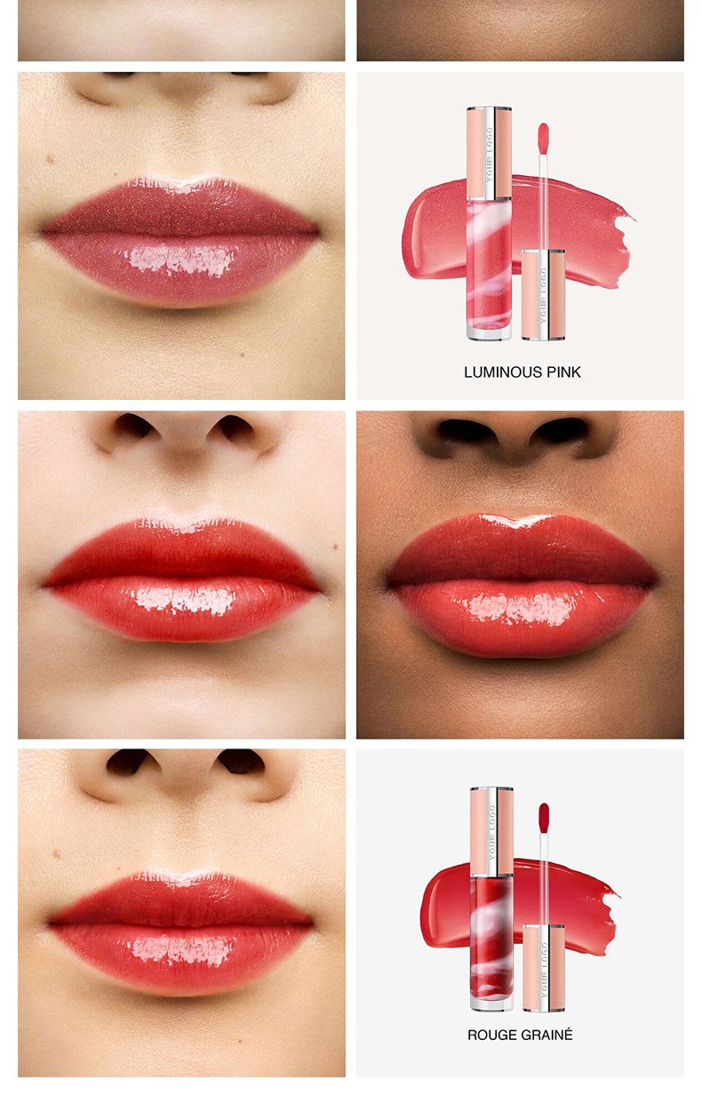 Perfecto Rose Liquid Cream Lip Gloss Waterproof Matte Lip Balm With Customizable Logo Fashion Design Mineral Lip Gloss Label