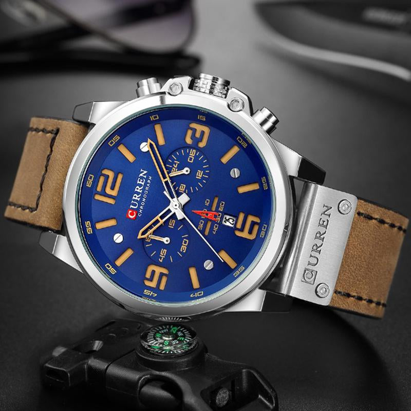 Relogio Men's Watch Top Brand Men's Sports Watch Leather Quartz Watch Erkek Saat Curren 8314