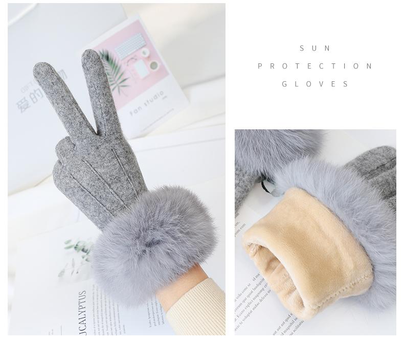 Sexy Girl Fancy Accessories Touch Screen Cashmere Wool Gloves Winter