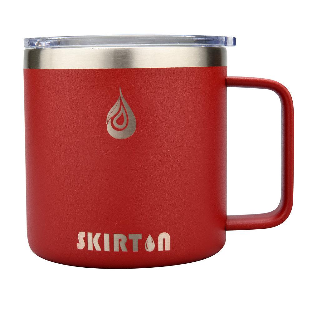 Custom Logo Camping Travel Double Wall 12 Oz 14 Oz Stainless Steel Cup Insulated Coffee Cup With Handle