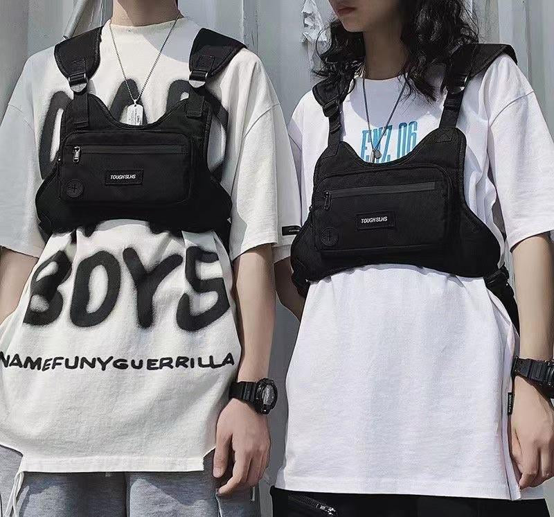 Work Clothes Street Style Vest Fashion Couple's Bag Tactical Bag Fashion Casual Women's Clothing Men's Functional Couple's Vest Bag