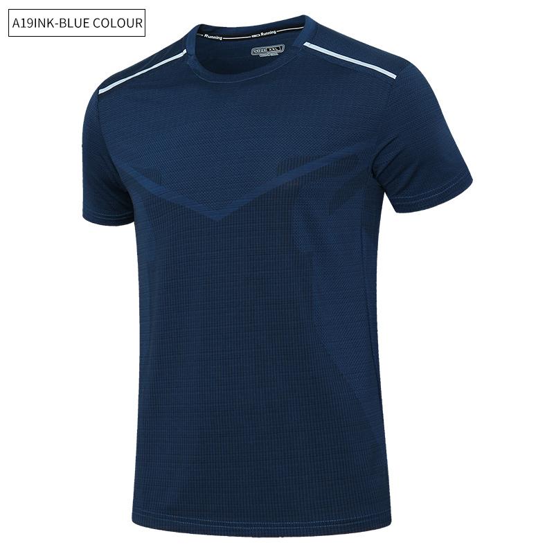 Light Fit Printed Short Sleeve High Stretch Running Top Training Gym T-shirt For Men