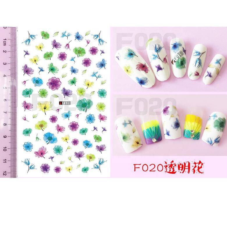 New Nail Art Stickers & Decals Packaging Flower Design And Fashion Custom 2d/3d Nail Art Stickers