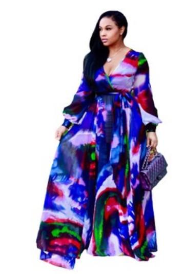 Fashion Women Maxi Printed Dress Long Plus Size 3XL 4XL 5XL High Quality Summer Beach Wear Chiffon Women Party Dress