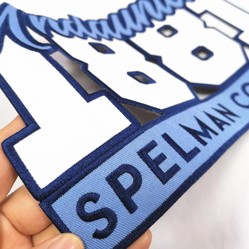 Custom Twill Fabric Embroidery Letter Name Logo Iron Patch