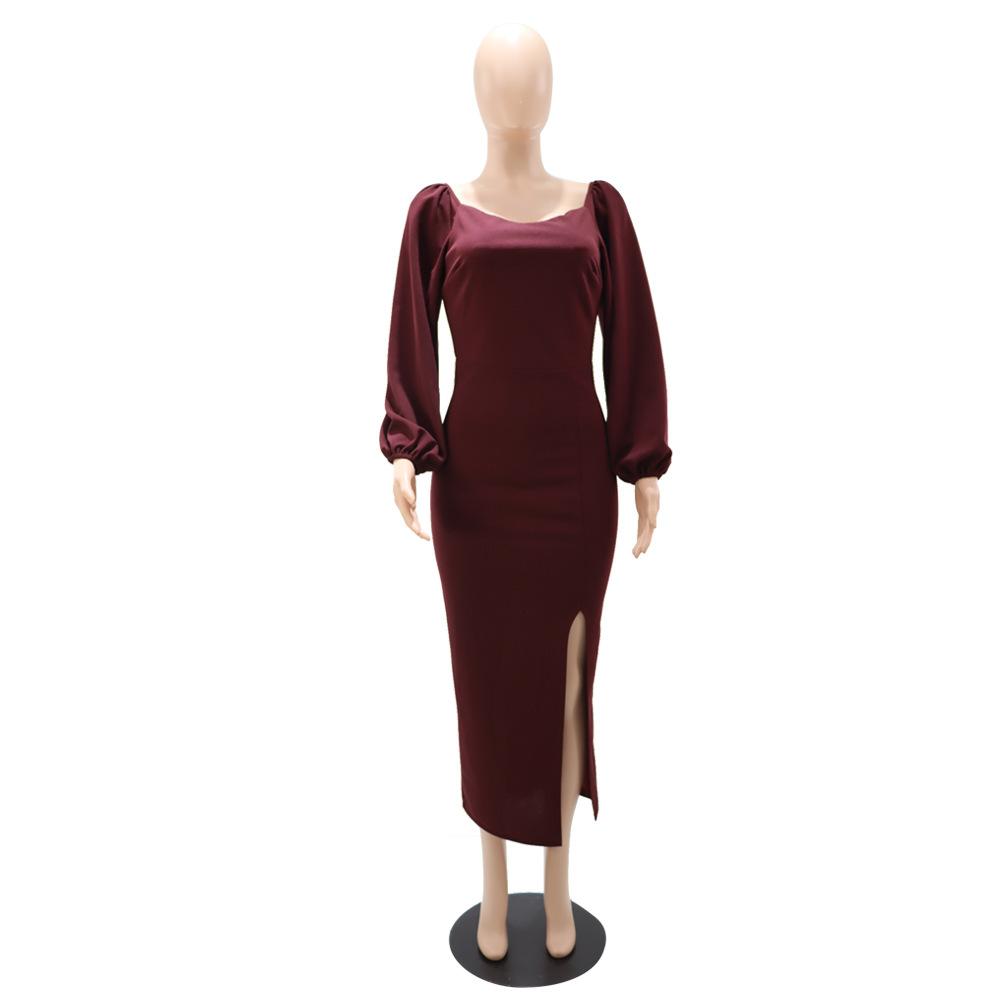 Wholesale Women Elegant Long Sleeve Midi Women