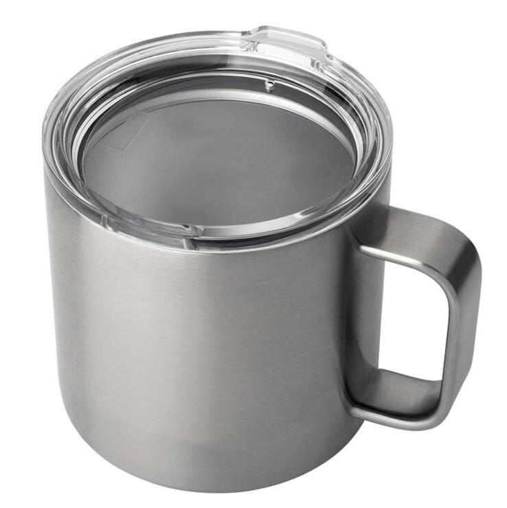 Custom Logo Camping Travel Double Wall 12 Oz 14 Oz Stainless Steel Cup Insulated Coffee Cup With Handle