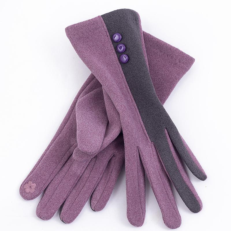 Hot Sale Winter Warm Artificial Wool Cuff Gloves Women Fashion Fleece Touch Screen Gloves