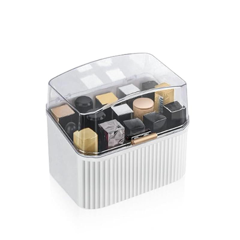 Choice Fun 2 Drawer Cosmetic Box Brush Rack Lipstick Rack Transparent Lid Cosmetic Storage Display Box Bathroom Storage Box