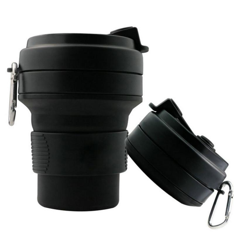 Customized Portable Eco Foldable 16 Oz 350 Ml 450 Ml 500 Ml 550 Ml Outdoor Travel Reusable Silicone Foldable Foldable Coffee Cup Mug