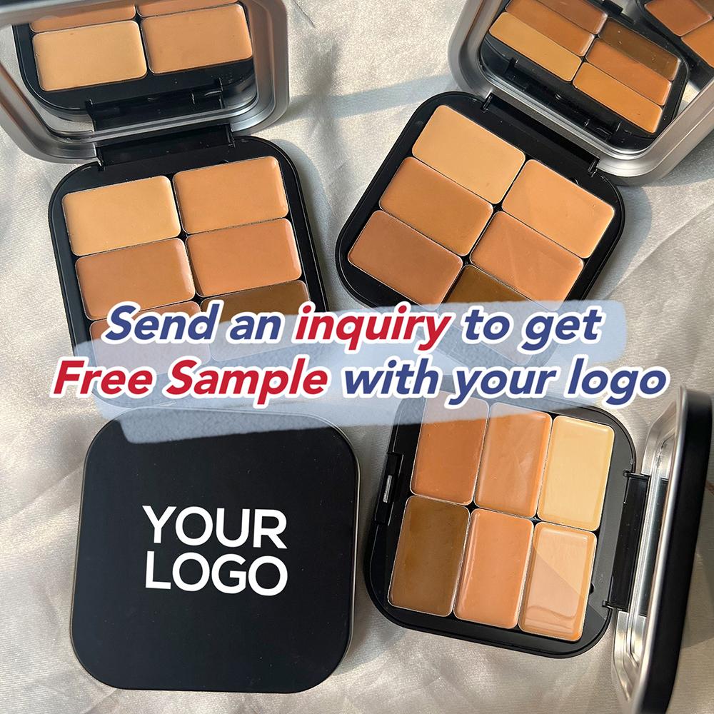 6 Color Matte Waterproof Concealer Palette Private Label Full Cover Concealer OEM