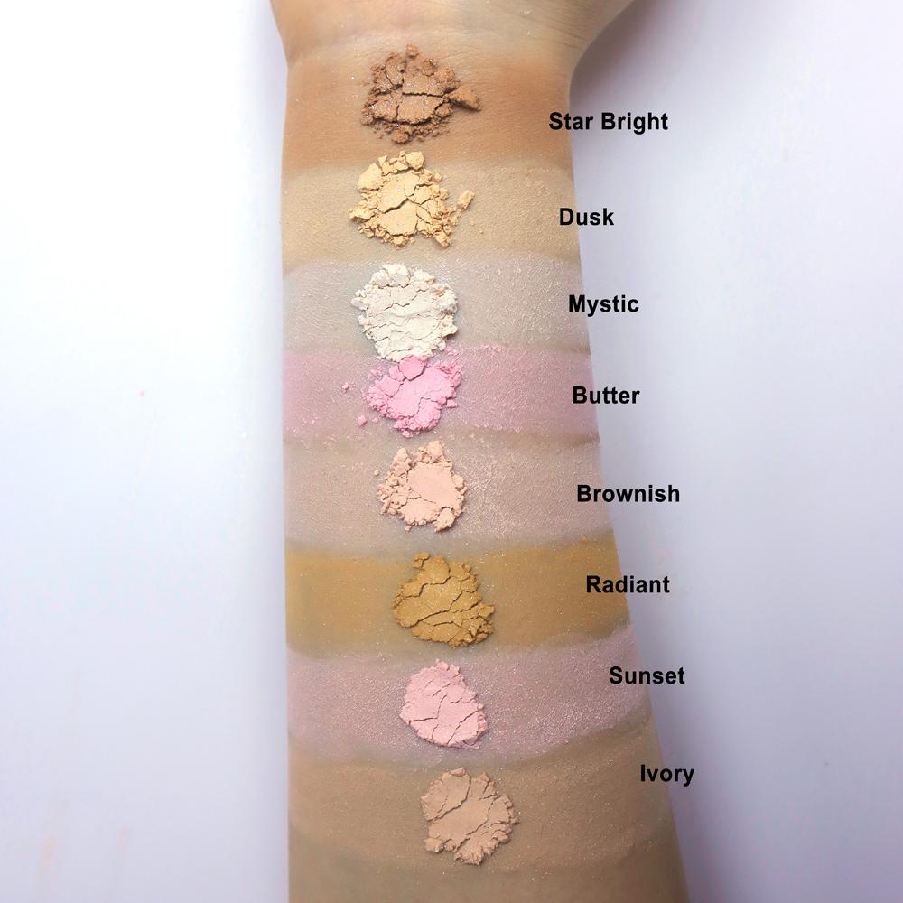 Low MOQ Matte Waterproof Cosmetic Makeup Private Label Vegetarian Pink Loose Style Powder