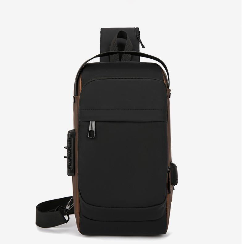 New Fashion Anti-theft Chest Bag Waterproof Crossbody Hanging Bag Nylon U Disk Men's Chest Bag