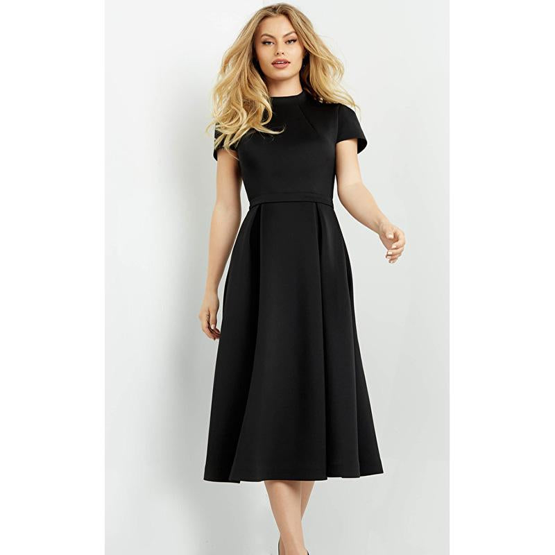 Wholesale High Quality Elegant Dress Short Sleeve O Collar Solid Casual Dress Women Pleated Skirt