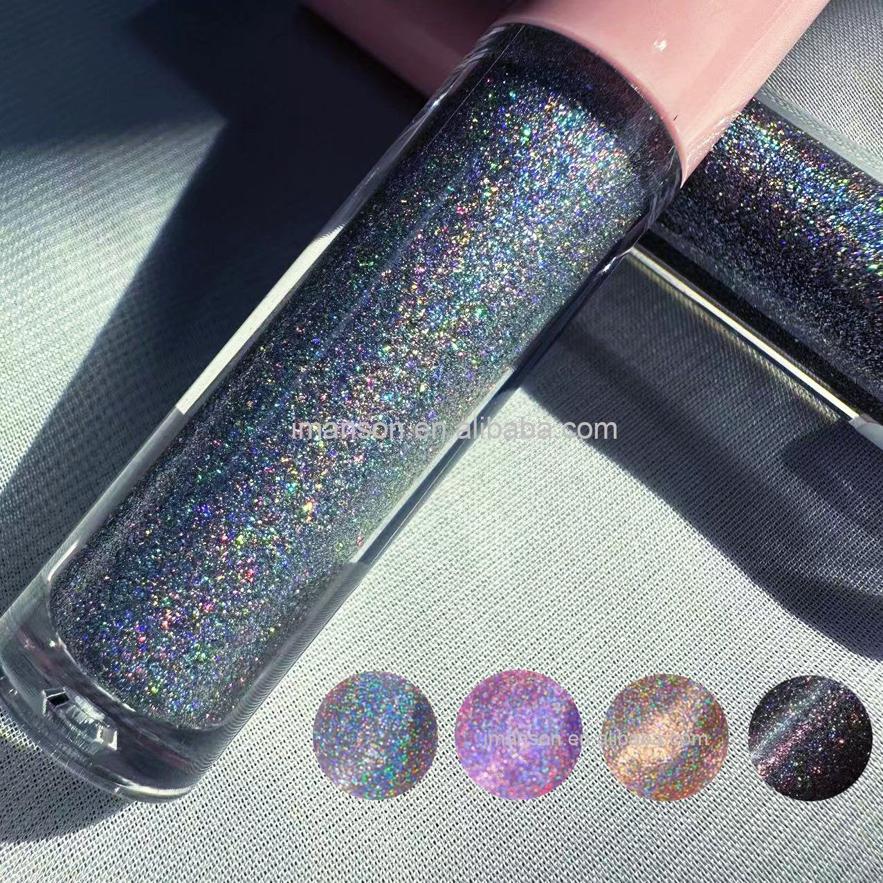 Wholesale OEM Diamond Lip Gloss Makeup High Gloss Hologram Glitter Lip Gloss