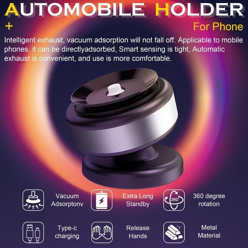 360 Degree Rotating Stable Glass Vacuum Suction Vacuum Battery Mobile Desk Stand Car Magnetic Phone Holder