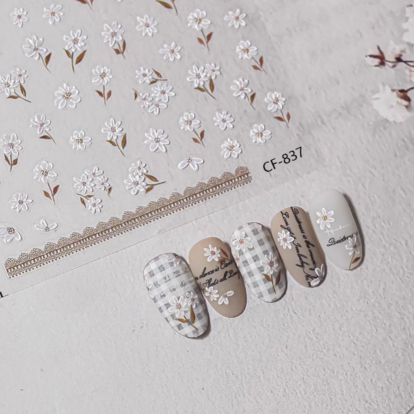 Cute Nail Art Stickers 3D 5D Embossed Nail Art Design Nail Art Supplies Women Decoration