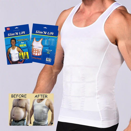 Newest Hot Sale Cheap White Body Shaping Underwear Vest Slim Body Shaping Men's Vest