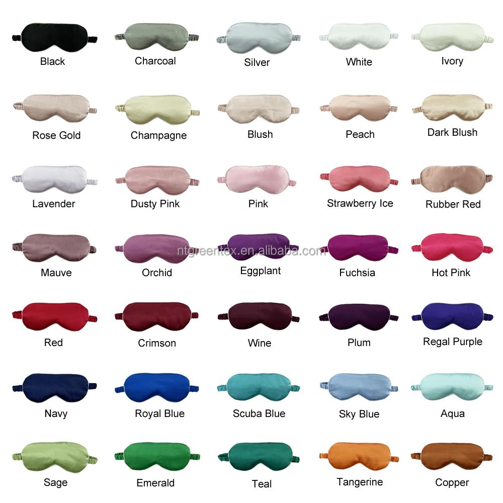 Ready To Ship Smooth And Soft Silk Satin Sleep Eye Mask 35 Color In Stock Wholesale Generation Eye Mask And Accessories