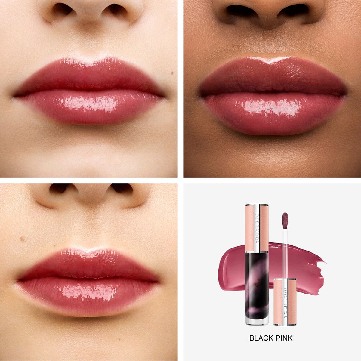 Perfecto Rose Liquid Cream Lip Gloss Waterproof Matte Lip Balm With Customizable Logo Fashion Design Mineral Lip Gloss Label