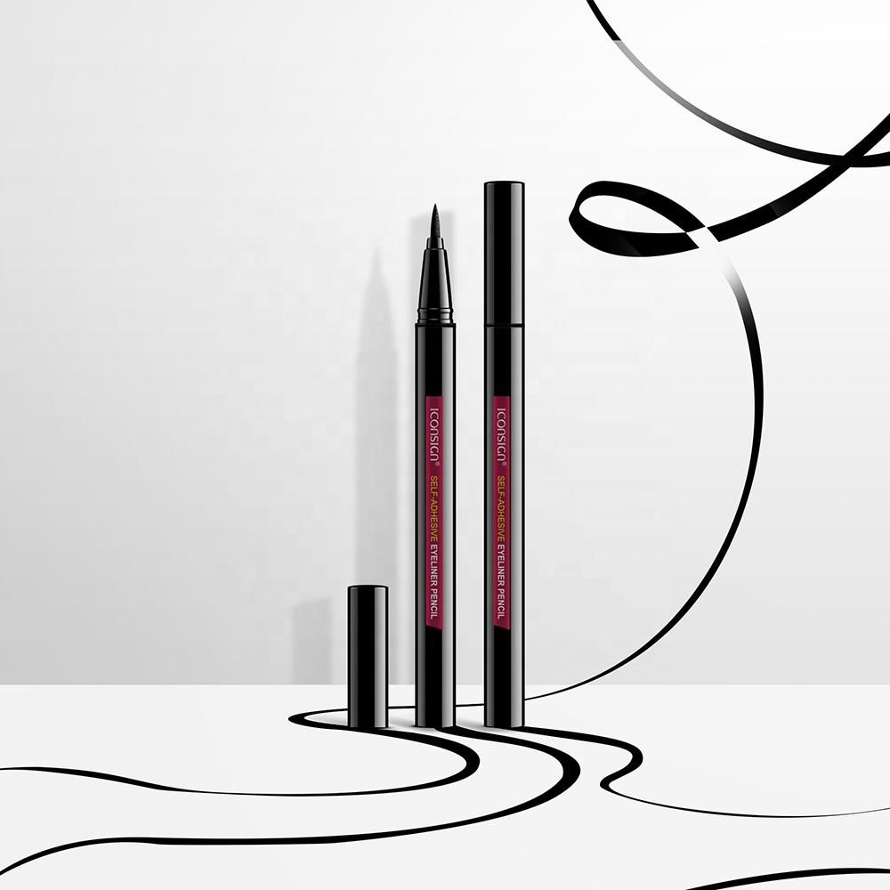 2 In 1 Eyelash Eyeliner Glue Pen Wholesale Private Label Black Eyelash Glue Pen Quick Drying Liquid Eyeliner Pen Waterproof Eyeliner Pen