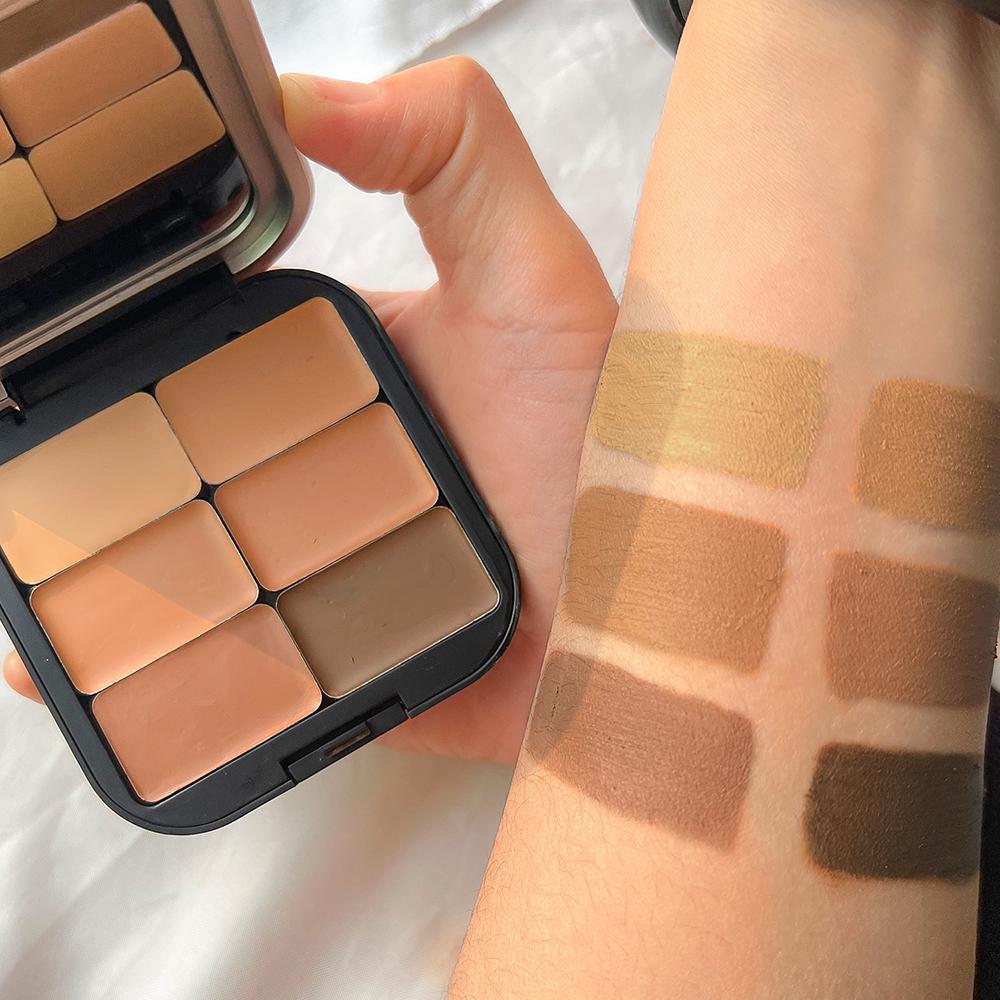 6 Color Matte Waterproof Concealer Palette Private Label Full Cover Concealer OEM