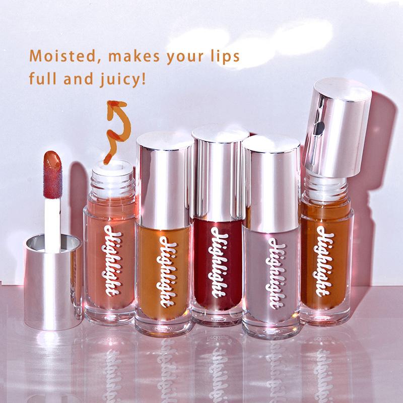 5 Color Moisturizing Lip Gloss Finish Natural Lip Lip Long Wear Gloss Fruit Essence Lip Gloss Makeup