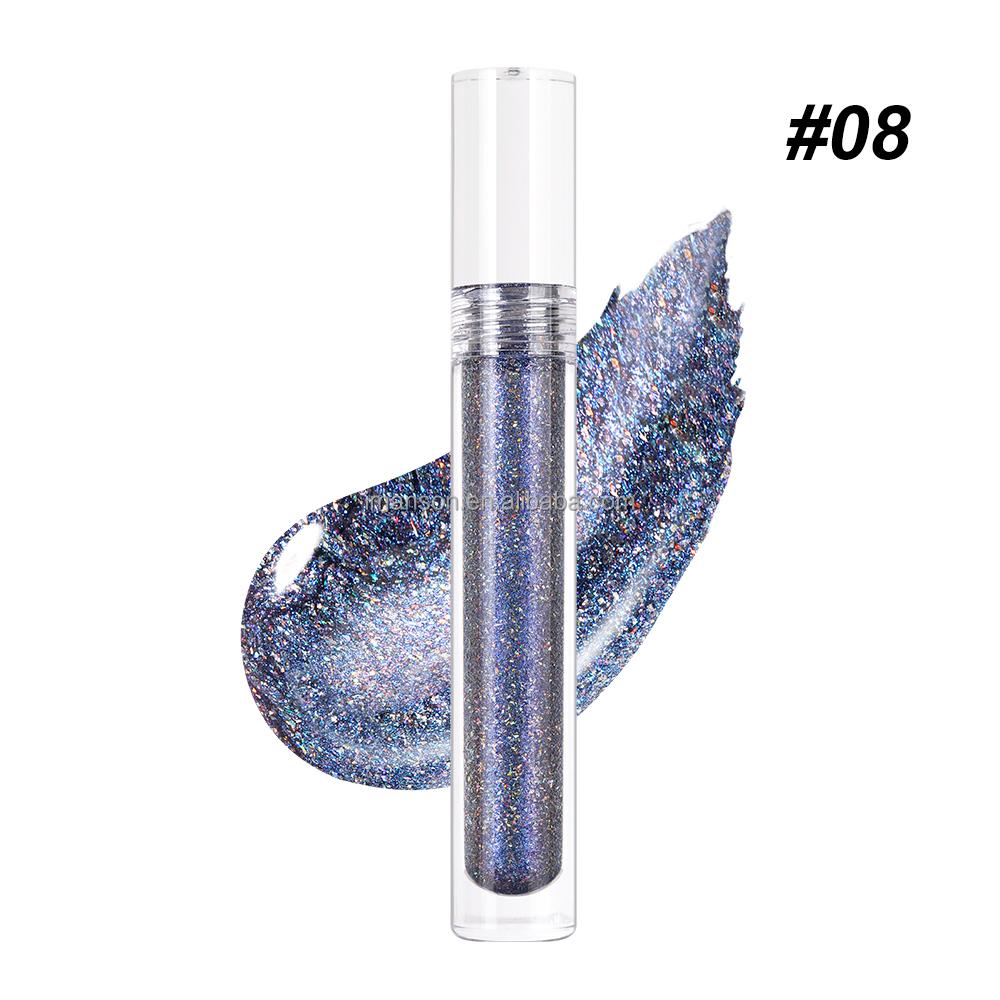 Wholesale OEM Diamond Lip Gloss Makeup High Gloss Hologram Glitter Lip Gloss
