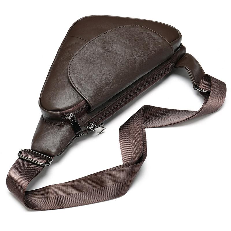 MARRANT Shoulder Bag Men's Outdoor Travel Camping Backpack Genuine Leather Men's Crossbody Sling Bag Genuine Leather Men's Chest Bag