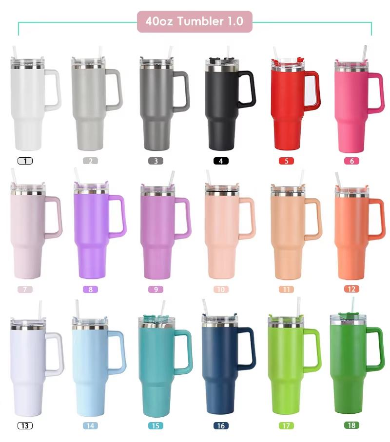 Custom 40 Ance Cup Adventure Stainless Steel Double Wall Vacuum Metal Travel Coffee Cup 40 Oz Tumbler With Handle